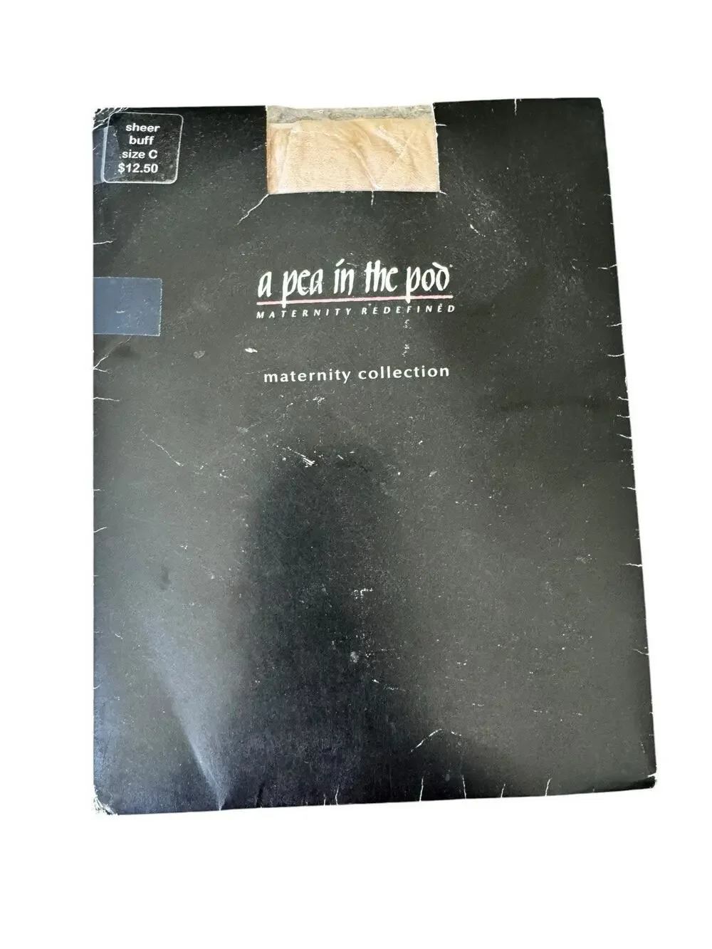 Vintage A Pea in the Pod Maternity Sheer Buff Pantyhose Size C Large Hosiery
